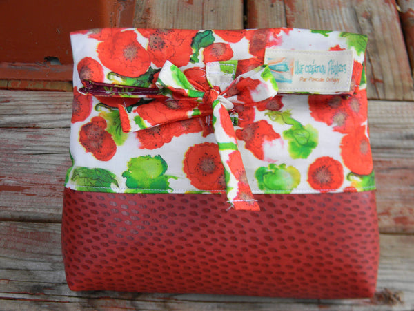 Ensemble beauté coquelicots - tissu exclusif québécois