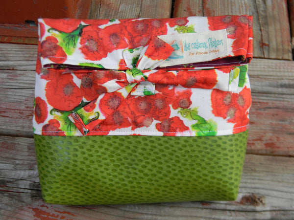 Ensemble beauté coquelicots - tissu exclusif québécois