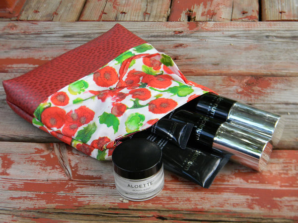 Ensemble beauté coquelicots - tissu exclusif québécois