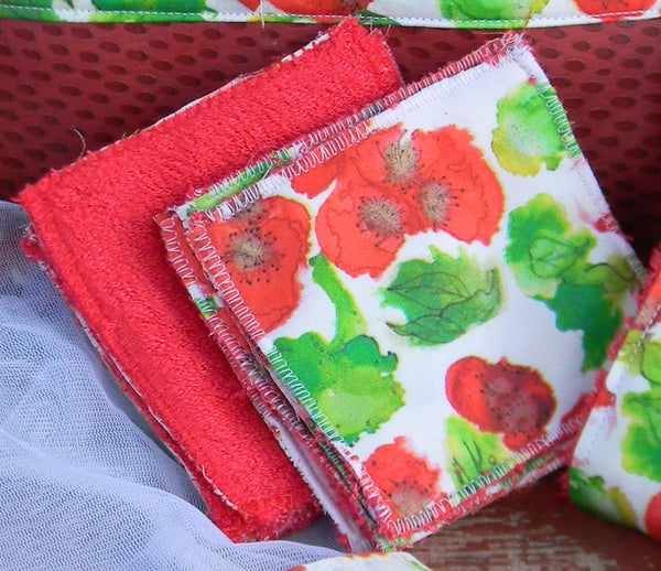 Ensemble beauté coquelicots - tissu exclusif québécois
