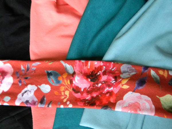 Bandeau fleurs corail