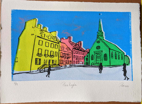 Sérigraphie 4/9, 11X15, papier Artistico